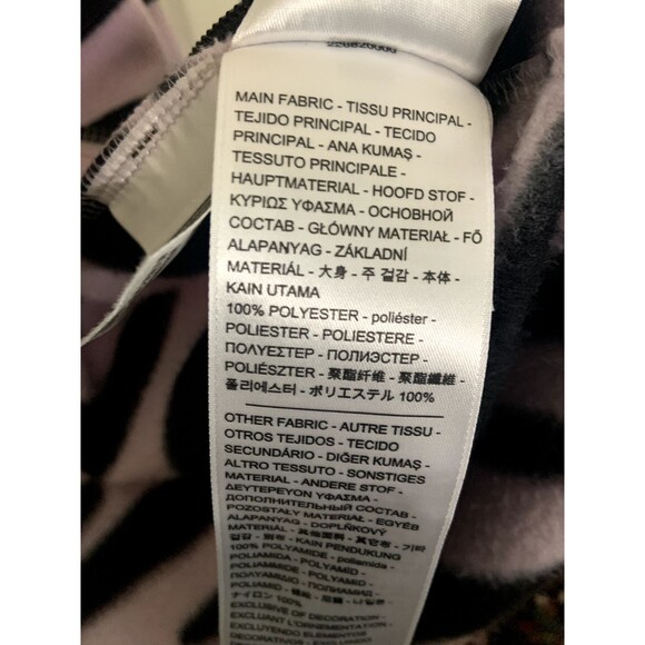 Levi's Skateboarding Mock Sweater Full Zip Fleece Zebra Print Lavender Sz Medium - Picture 5 of 8